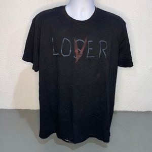 Next Level Apparel Black Lover Loser Blood Shirt Emo Rock Top Tee Men XL Cotton